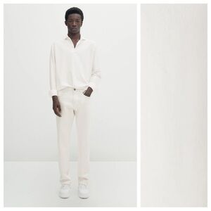 NWT. Massimo Dutti Man White Slim Fit Jeans. Size 30.